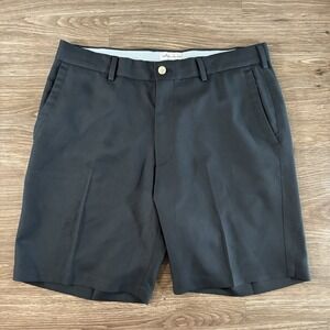 Peter Millar Shorts Black Salem Performance Short Mens 32 Wicking Stretch Golf